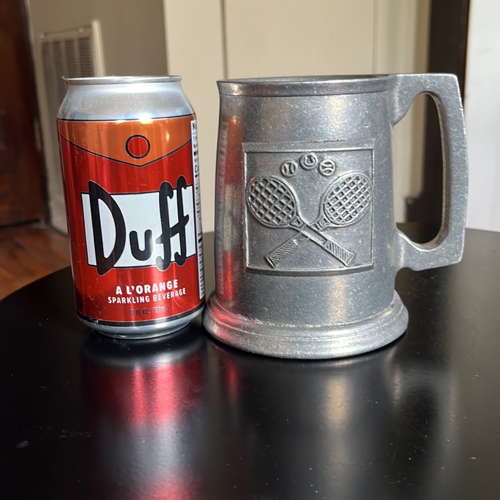 Vintage Catson Freeport Pewter Tennis Pint Tankard Stein Mug - Picture 9 of 9